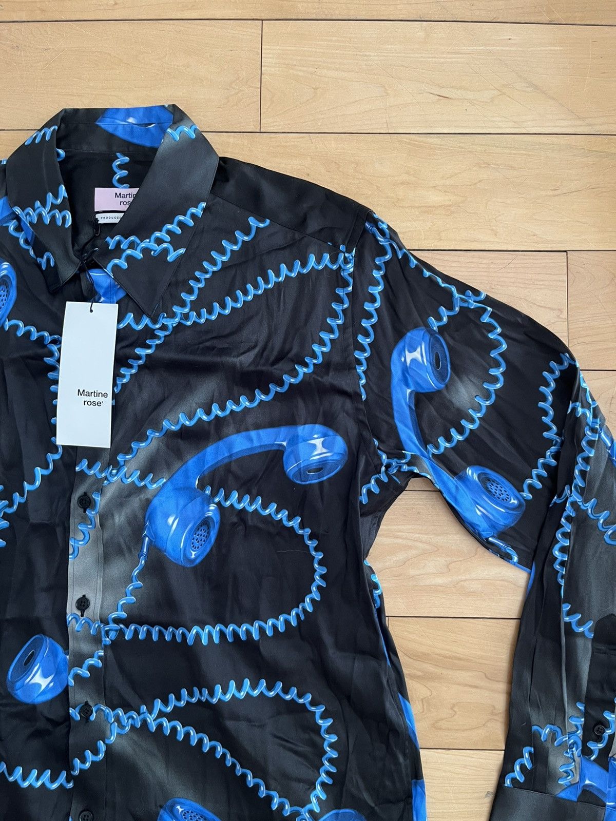 Martine Rose NWT - Martine Rose SS22 Telephone Satin Shirt Size US M / EU 48-50 / 2 - 2 Thumbnail
