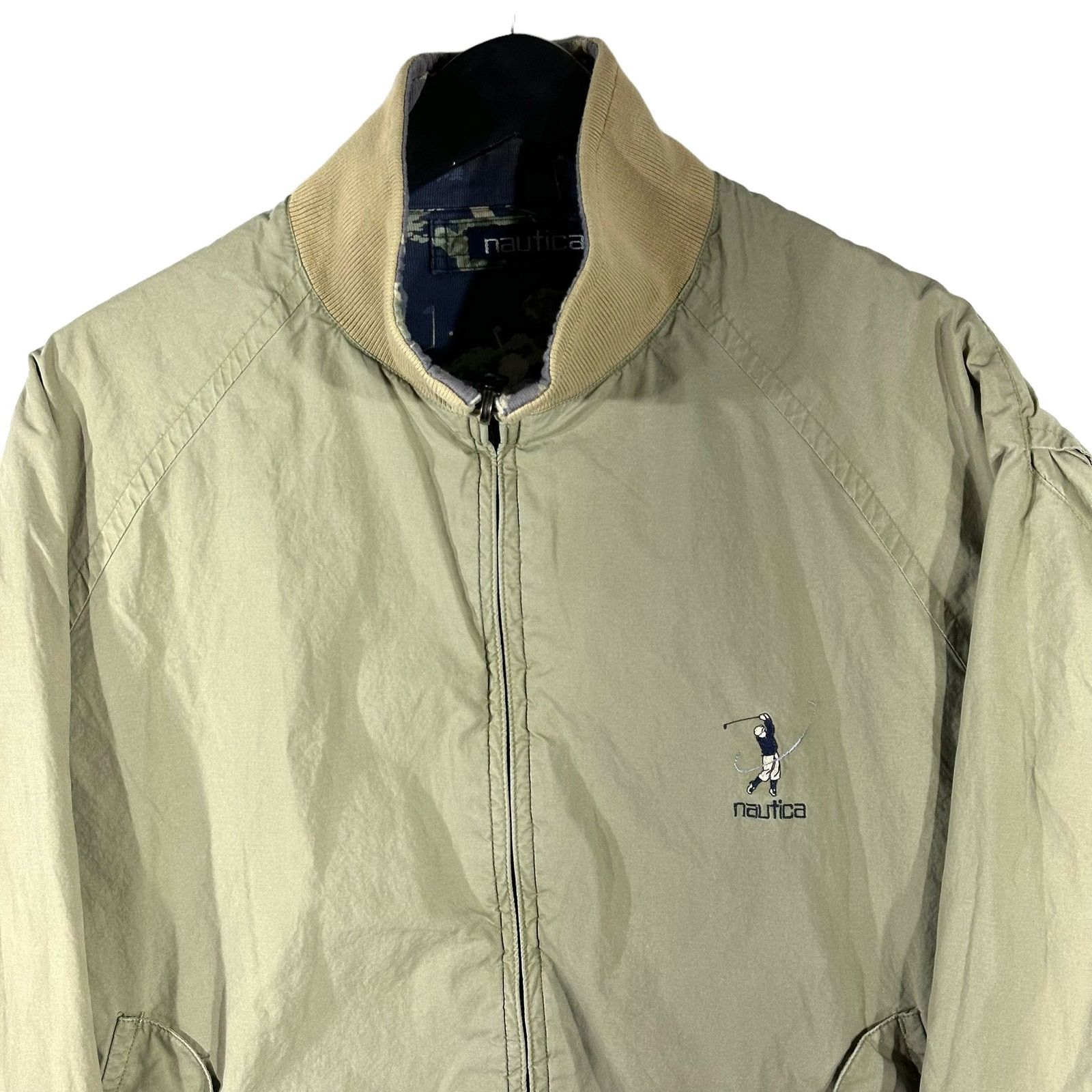Nautica Vintage Nautica Golf Pattern Reversible Full Zip Jacket Size US L / EU 52-54 / 3 - 4 Thumbnail