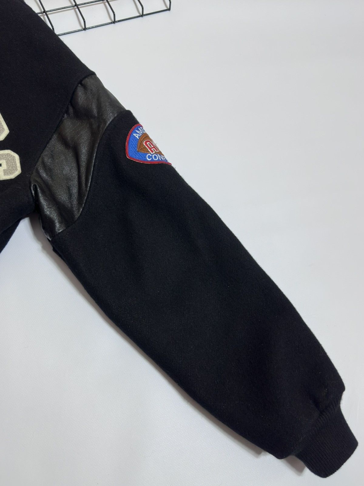 NFL Vintage 90 Raiders Chalk Line Wool Varsity Jacket USA Size M Size US M / EU 48-50 / 2 - 6 Thumbnail