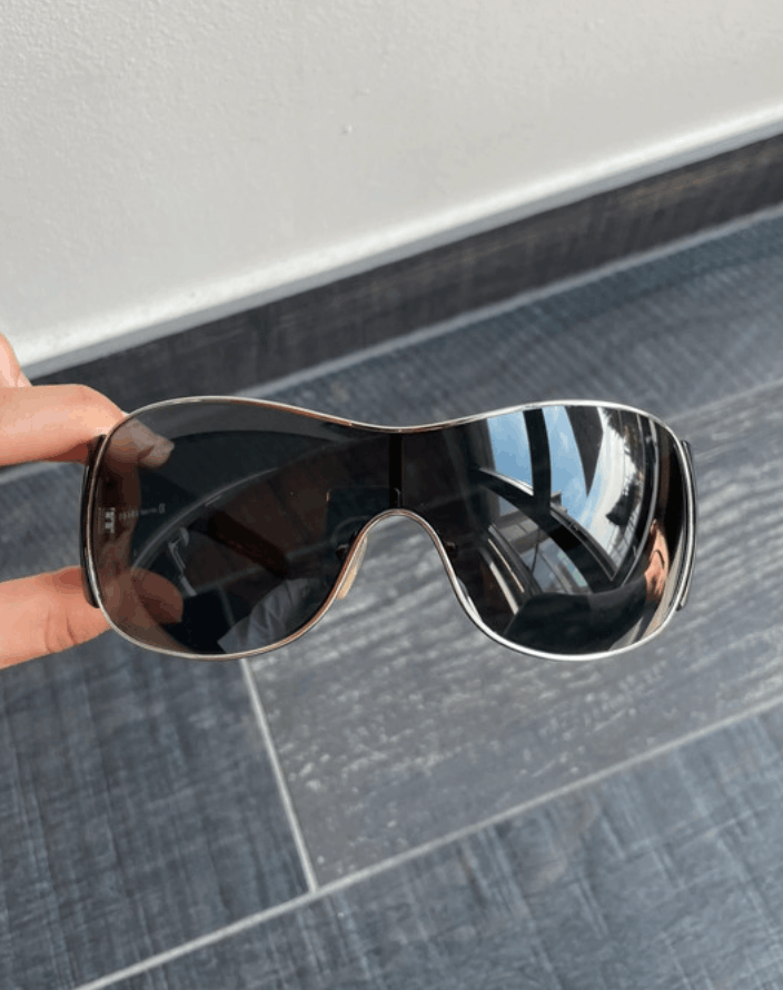 Prada PRADA Sunglasses Flame 2004 Star Mask Fire Chrome Silver Size ONE SIZE - 3 Thumbnail