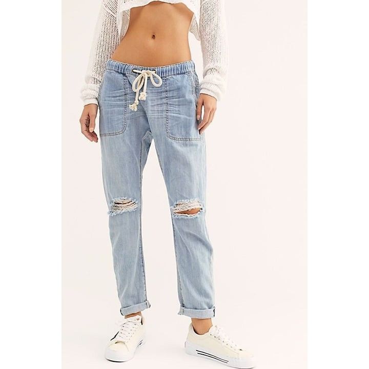 One Teaspoon One Teaspoon Women's Shabbies Drawstring Boyfriend Jeans Hus Size 29" - 7 Thumbnail