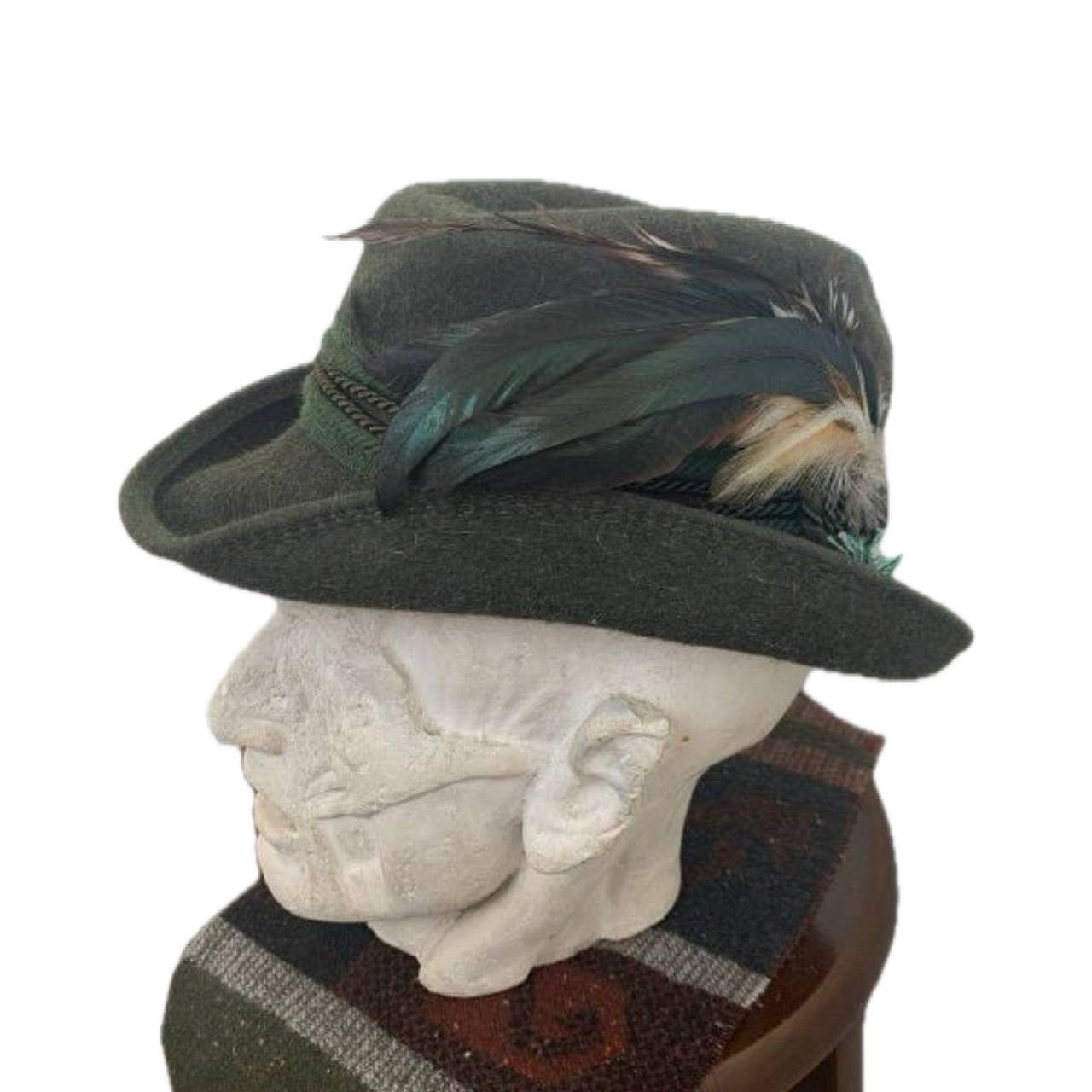 Vintage Fedora hat with feathers #1295 Size ONE SIZE - 1 Preview