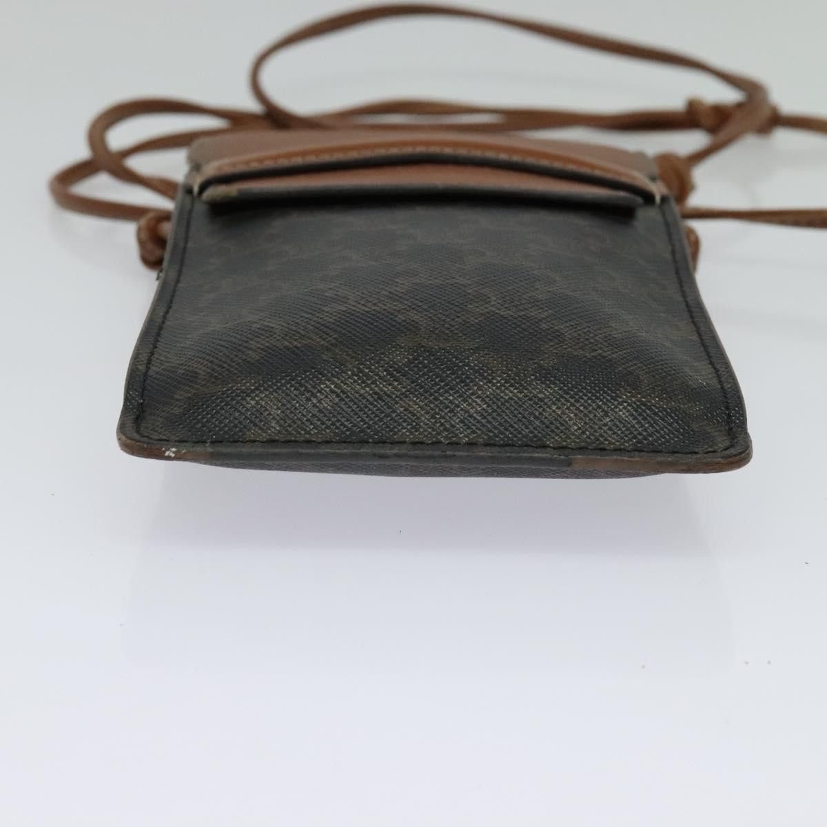 Celine CELINE Triomphe Cell Phone Case Shoulder Bag Pvc Black Size ONE SIZE - 9 Thumbnail