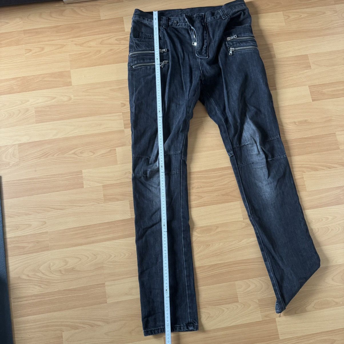Japanese Brand Washed Biker Jeans Size US 30 / EU 46 - 5 Thumbnail