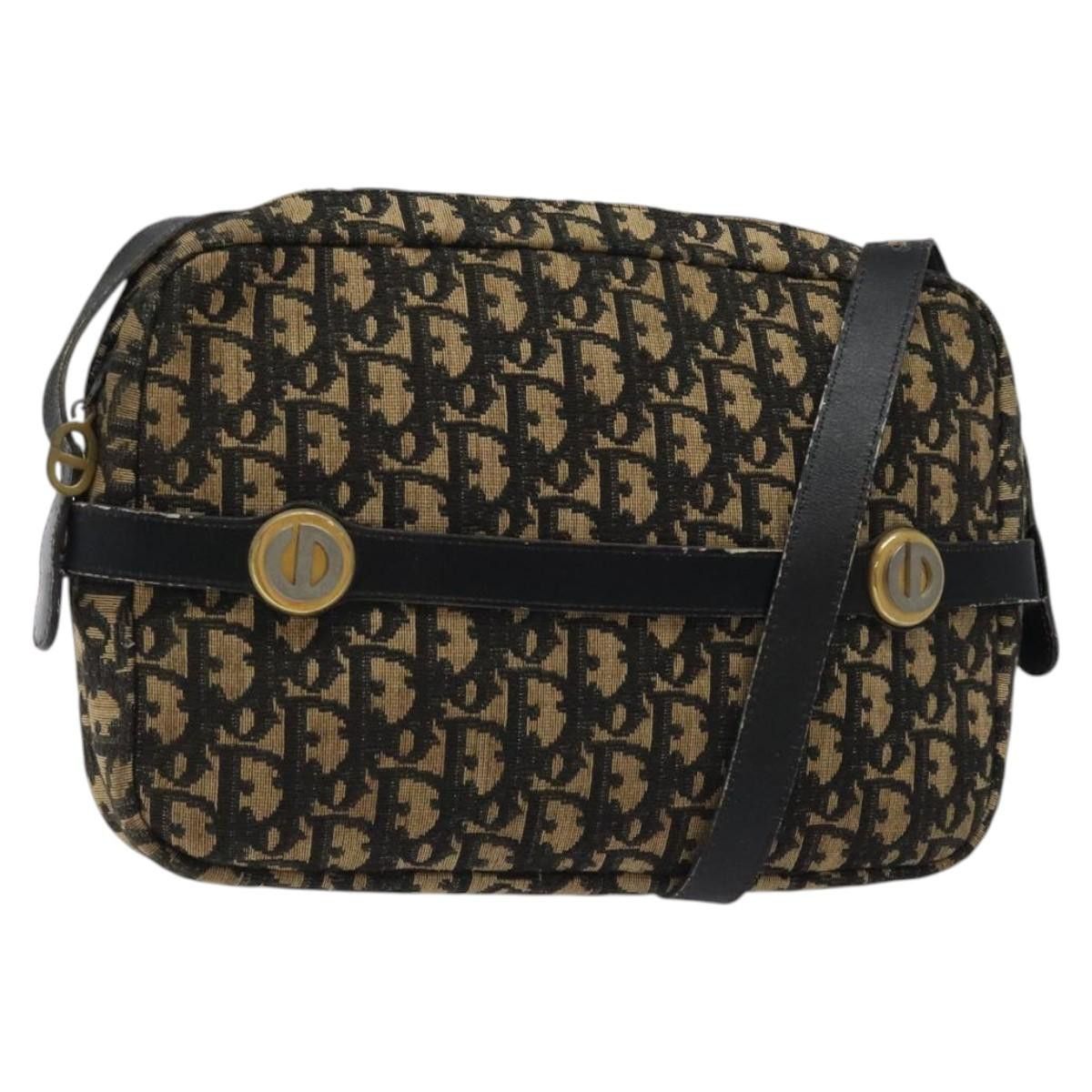 Dior DIOR Trotter Canvas Shoulder Bag Black Gold Size ONE SIZE - 1 Thumbnail