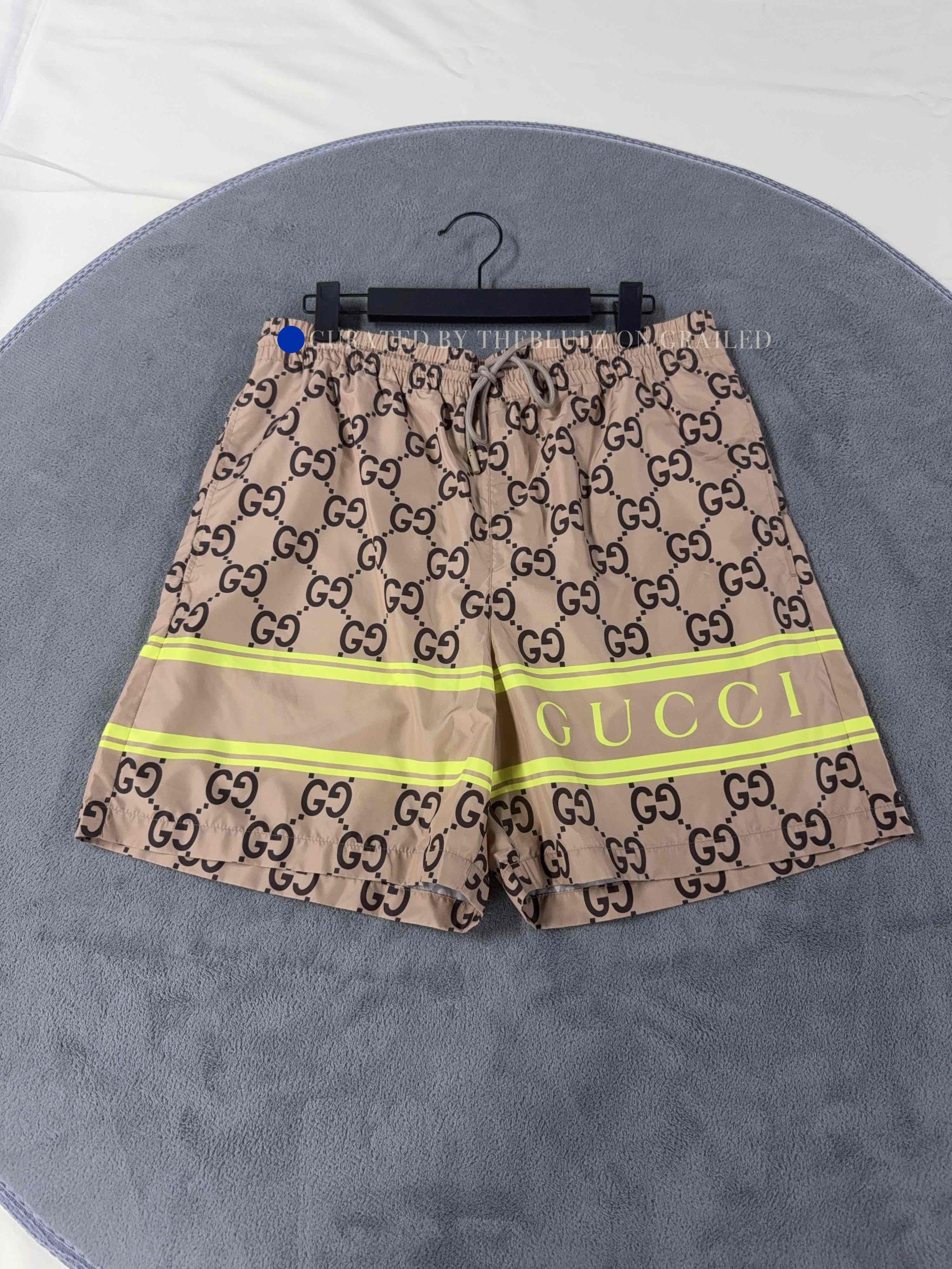 Gucci GG Logo Print Brown Shorts Size 30 Size US 30 / EU 46 - 1 Thumbnail