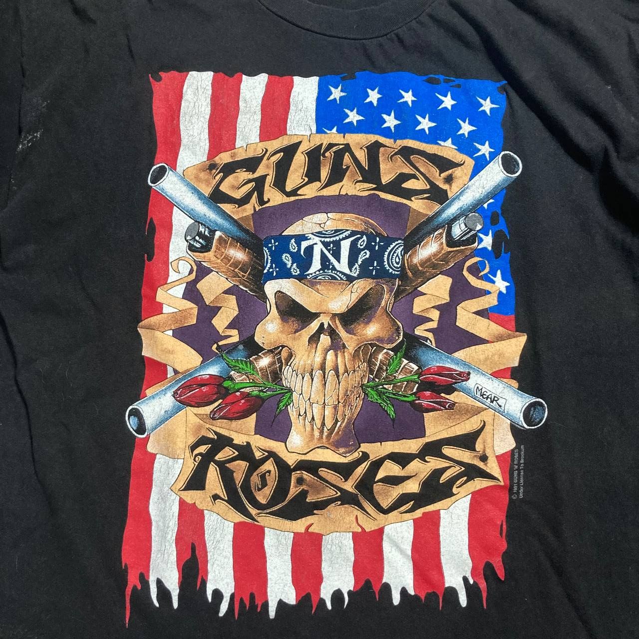 Band Tees Vintage Guns'N'Roses Rock Band 91-92 Tour Tee Size US XL / EU 56 / 4 - 3 Thumbnail