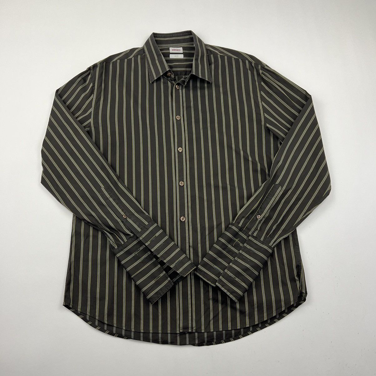 Kenzo Kenzo Vintage Stripes Pattern Button Shirt Size US L / EU 52-54 / 3 - 1 Thumbnail