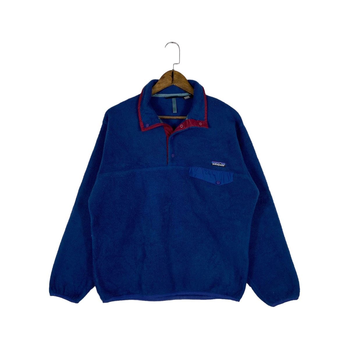 Vintage Patagonia Sychilla Blue Snap T Button Fleece