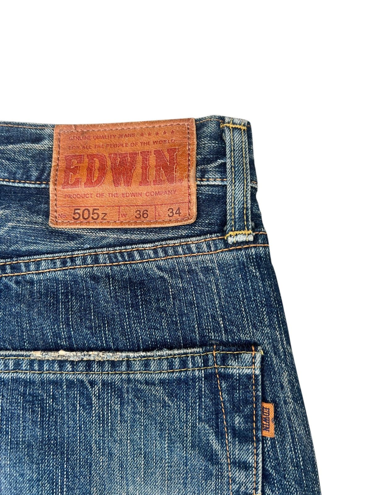 Edwin Edwin 505Z Japan Rusty Denim Dirty Mud Selvedge Jeans Size US 36 / EU 52 - 18 Thumbnail