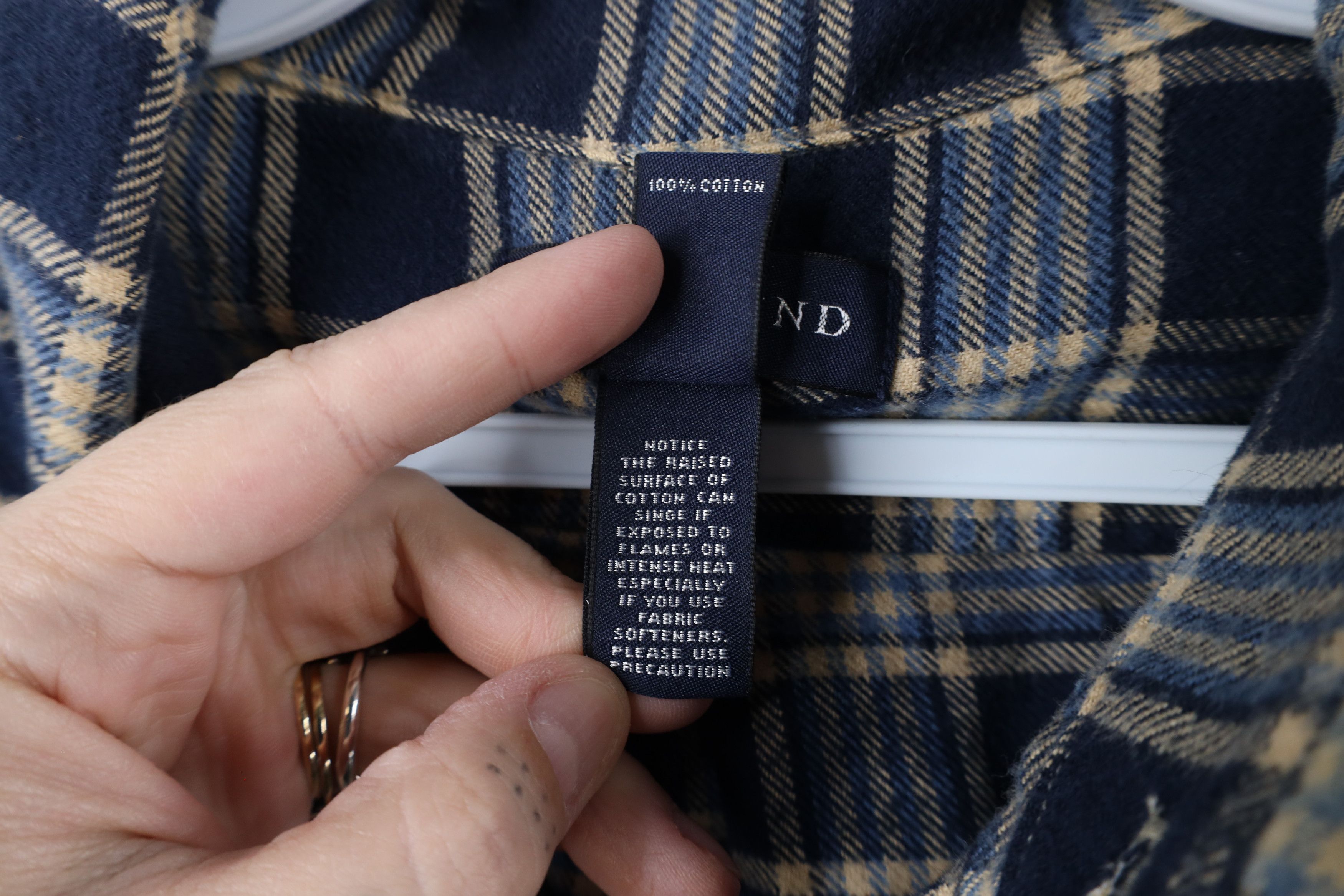 Lands' End × Vintage Vintage Lands End Fit Flannel Collared Button Down Shirt Size US L / EU 52-54 / 3 - 10 Thumbnail