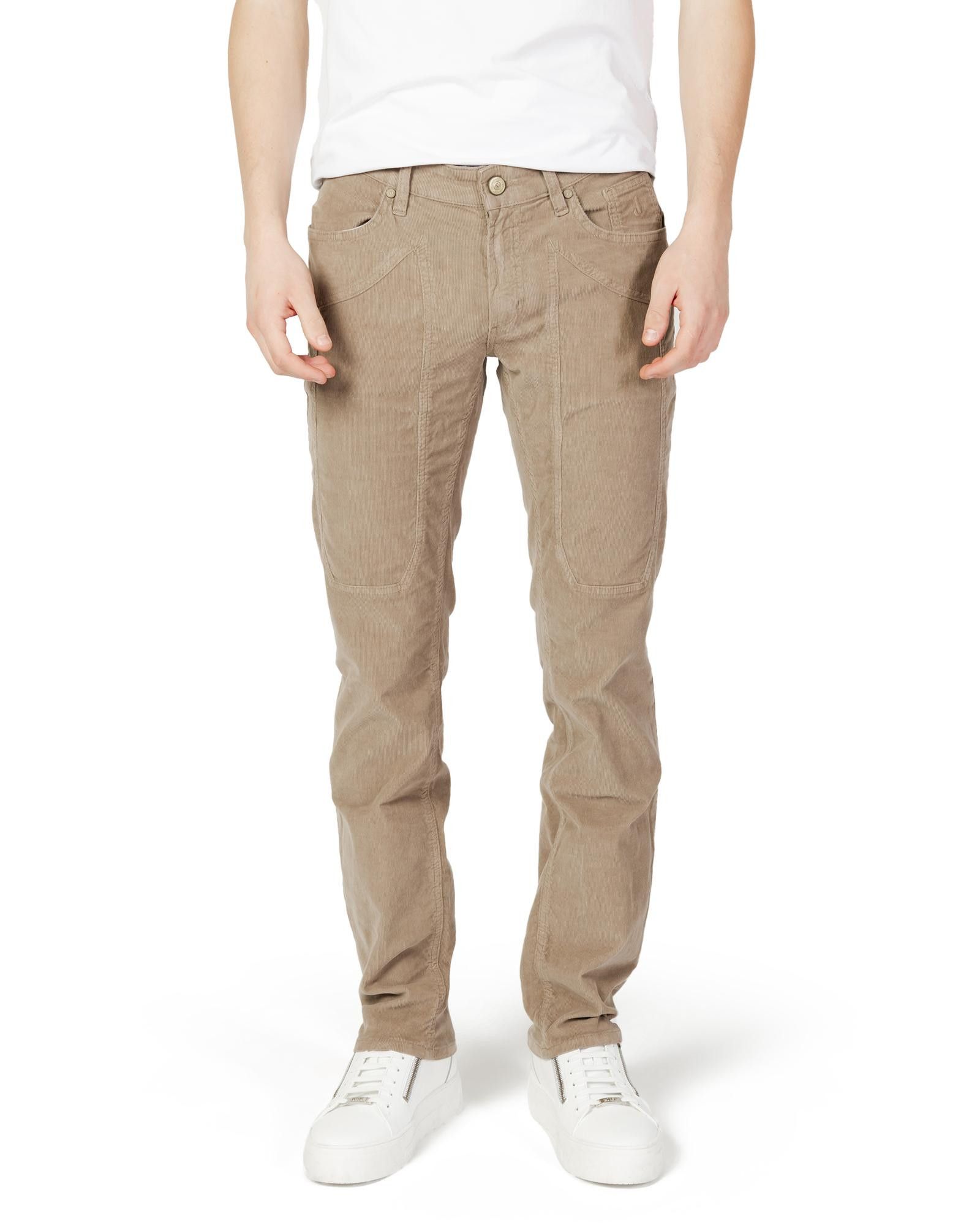 image of Jeckerson Zip And Button Fastening Jeans in Beige, Men's (Size 31)