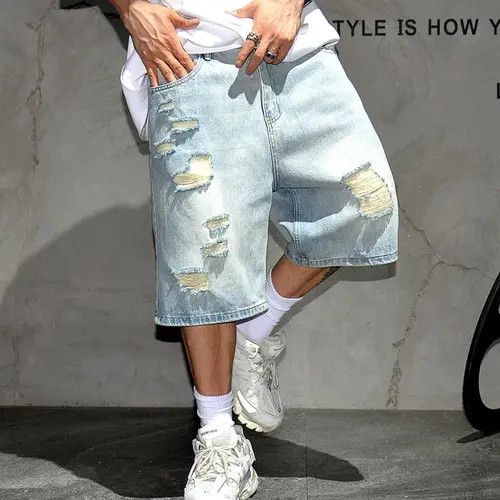 Japanese Brand Yukiko x ouchi Vintage Ripped Denim Jorts Size US 28 / EU 44 - 2 Thumbnail