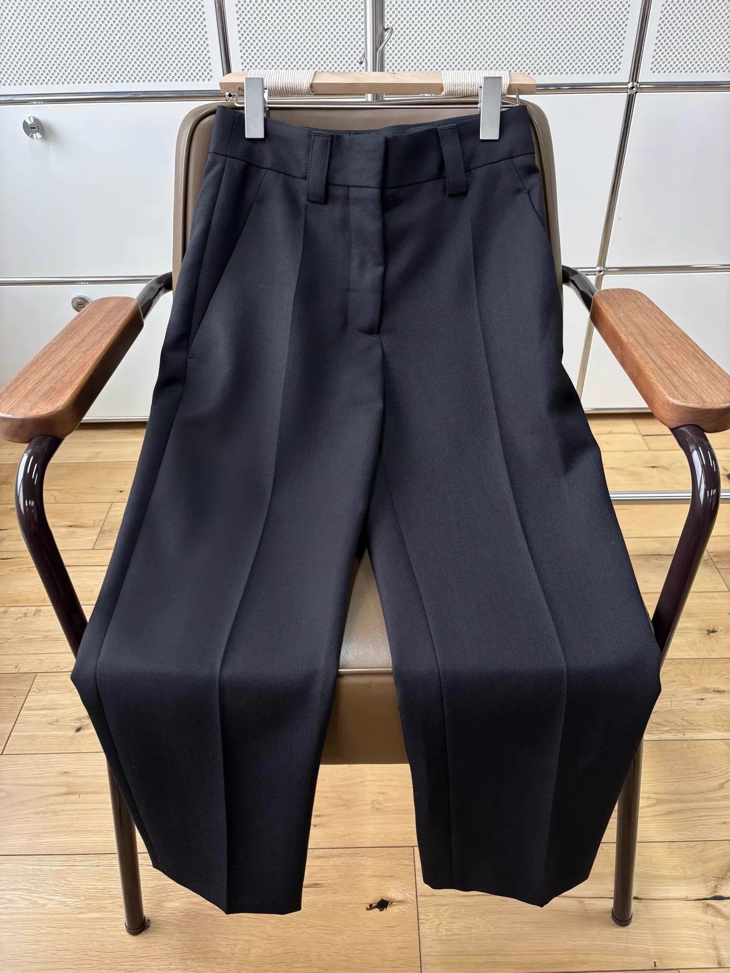 Acne Studios Acne Studios Black Wool Wide-Leg Casual Pants 32 New Size 32" / US 10 / IT 46 - 4 Thumbnail