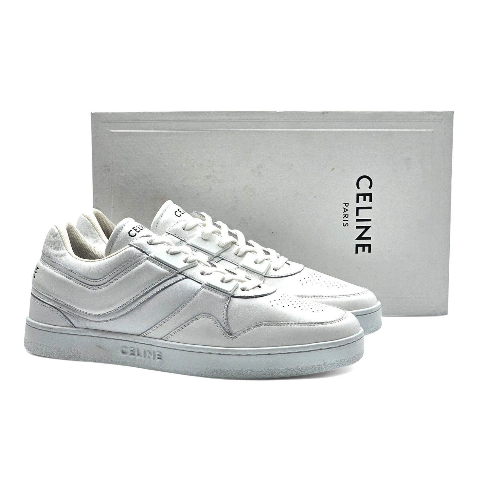 Celine Trainer Low Top Leather Sneakers in White size 44 $850 Size US 11 / EU 44 - 10 Thumbnail