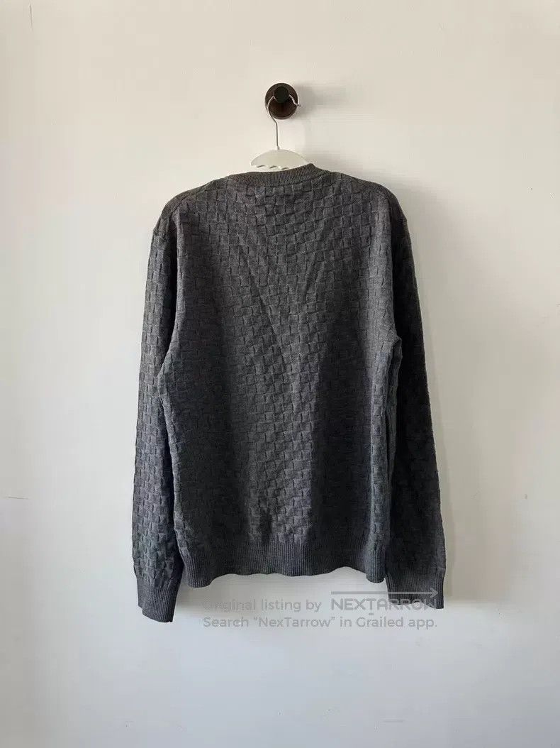 Louis Vuitton Louis Vuitton Grey Checker Knit Sweater Size US L / EU 52-54 / 3 - 2 Thumbnail