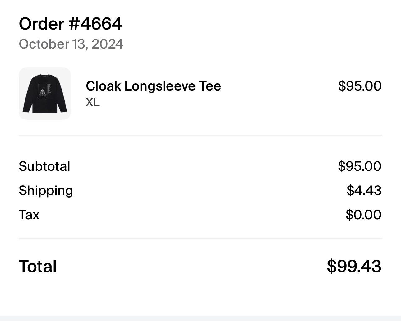 Rough Simmons Berserk Cloak Longsleeve Tee F/W24 Sample Size US XL / EU 56 / 4 - 5 Thumbnail