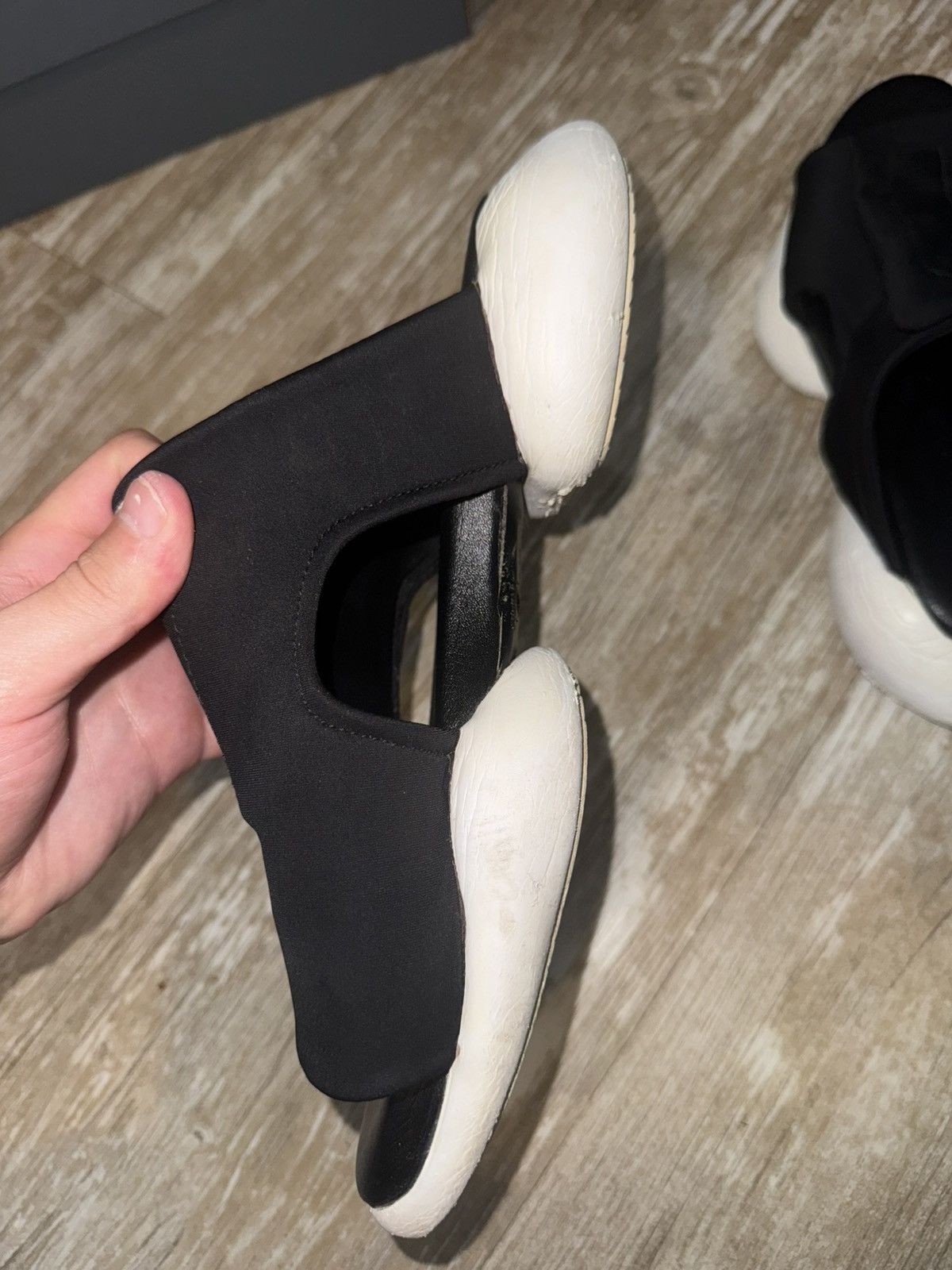 Rick Owens Rick Owen Slides 10 Black White Cargo Sandals Size US 10 / EU 43 - 6 Thumbnail