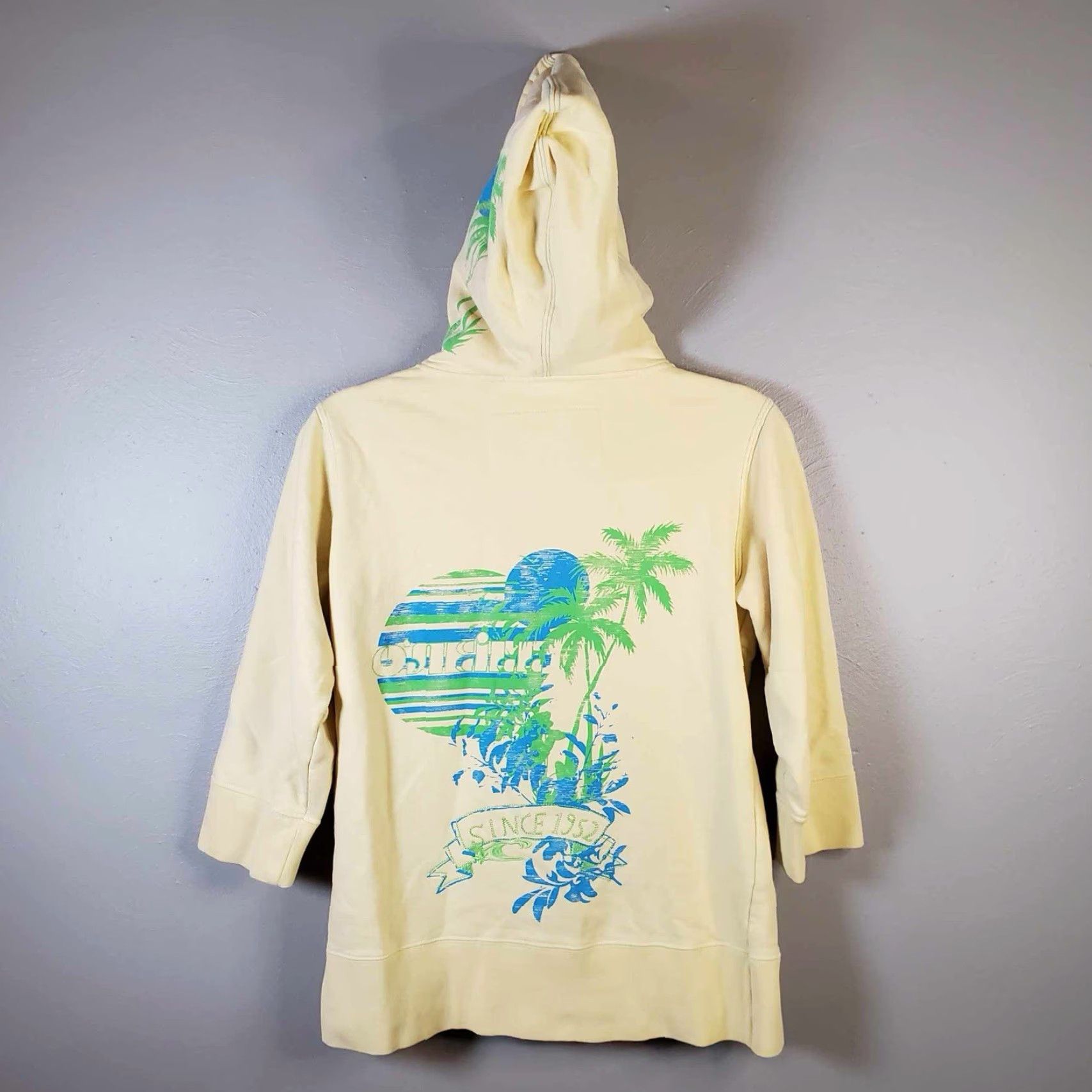 O'Neill Womens O’Neill Surf Hoodie 3/4 Zip Top XL Beach Tropical Multicolor Pullover Zip Womens XL Size XL / US 12-14 / IT 48-50 - 3 Thumbnail