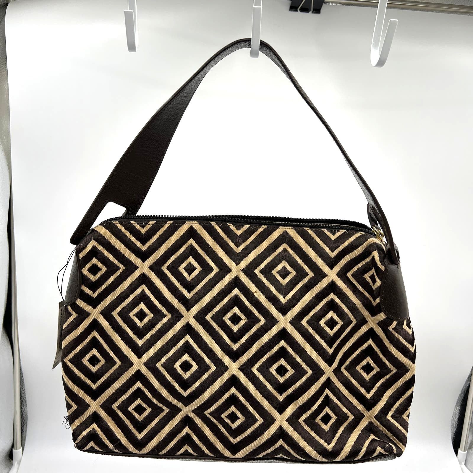 Other Adrienne Vittadini Geometric Canvas Embroidered Bag Size ONE SIZE - 2 Thumbnail