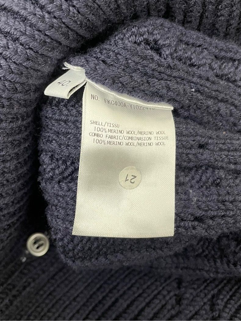 Thom Browne Thom browne Dark blue four-striped knitted wool cardigan ja Size US XXS / EU 40 - 6 Thumbnail