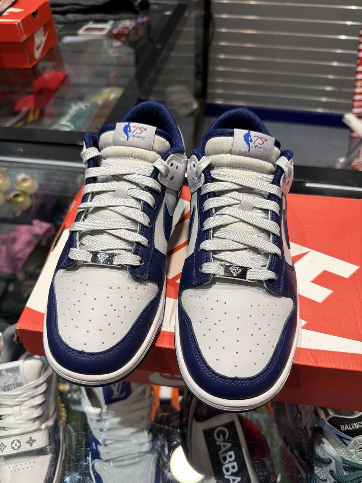 Nike Size 8.5 - Nike Dunk Low EMB x NBA 75th Anniversary Size US 8.5 / EU 41-42 - 4 Thumbnail