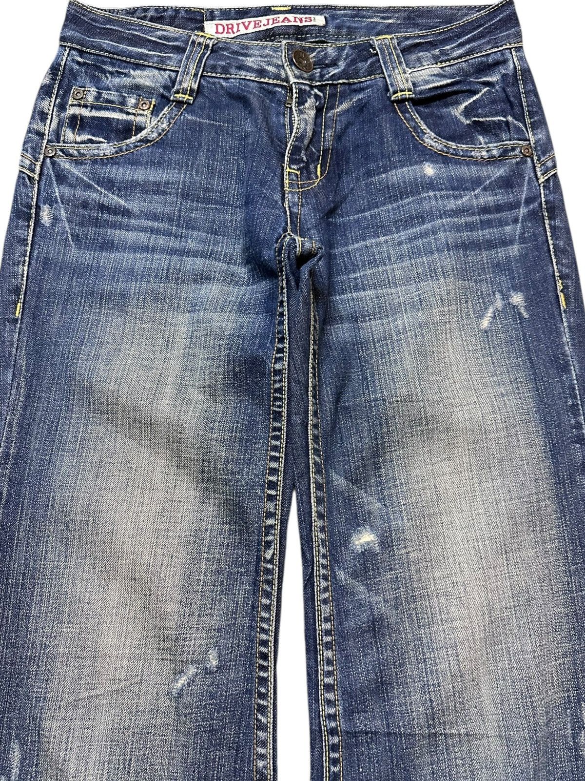 POST ARCHIVE FACTION (PAF) Vintage Drive Jeans Baggy Wide Leg Faded Denim Size US 29 - 2 Thumbnail