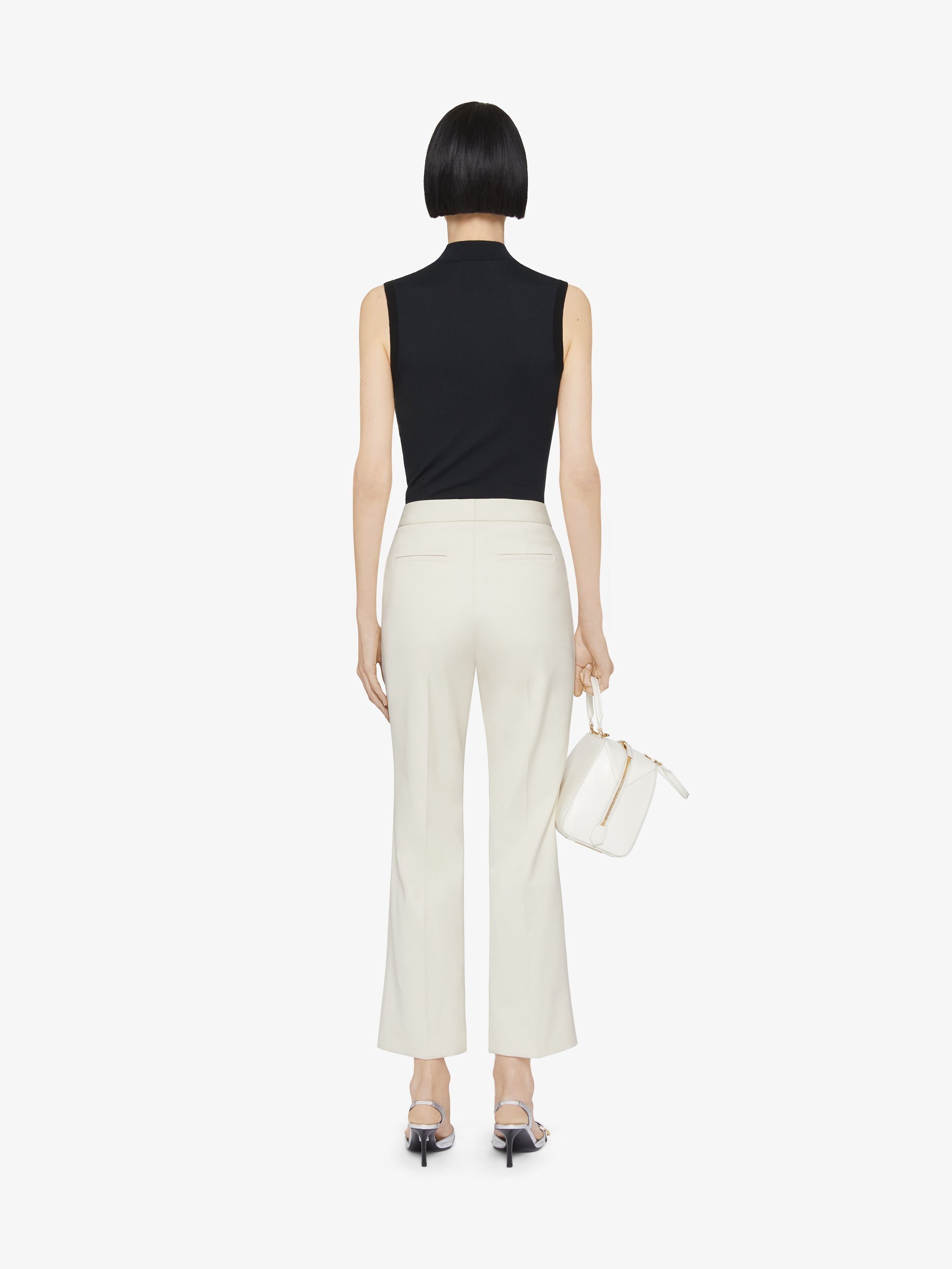 Givenchy o1srvl11e0725 Cropped Tailored Pants in White Size 25" / US 0 / IT 36 - 3 Thumbnail