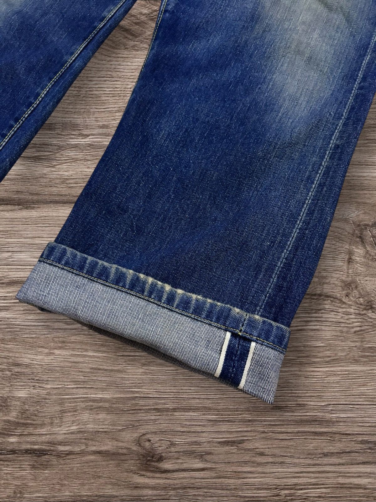Vintage 90s Bigstone USA Selvedge Yellow Stitch Faded Jeans Size US 36 / EU 52 - 4 Thumbnail
