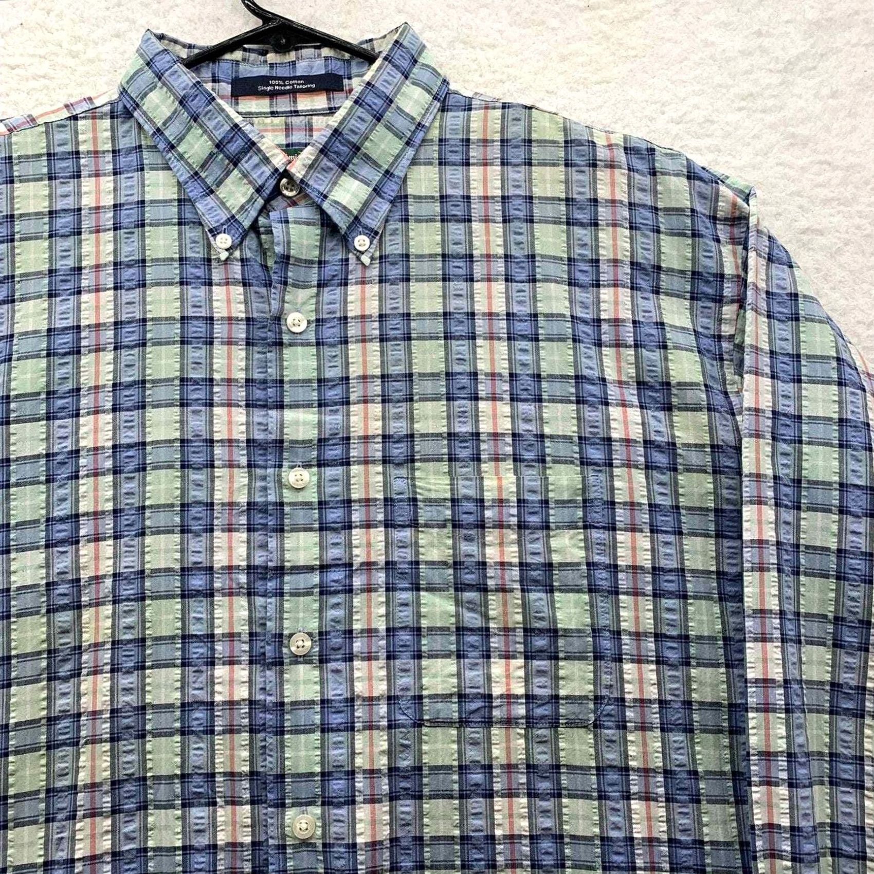 Vintage VINTAGE Samuel Smith Shirt Mens L Plaid Preppy Aiken SC Tailor Size US L / EU 52-54 / 3 - 4 Thumbnail