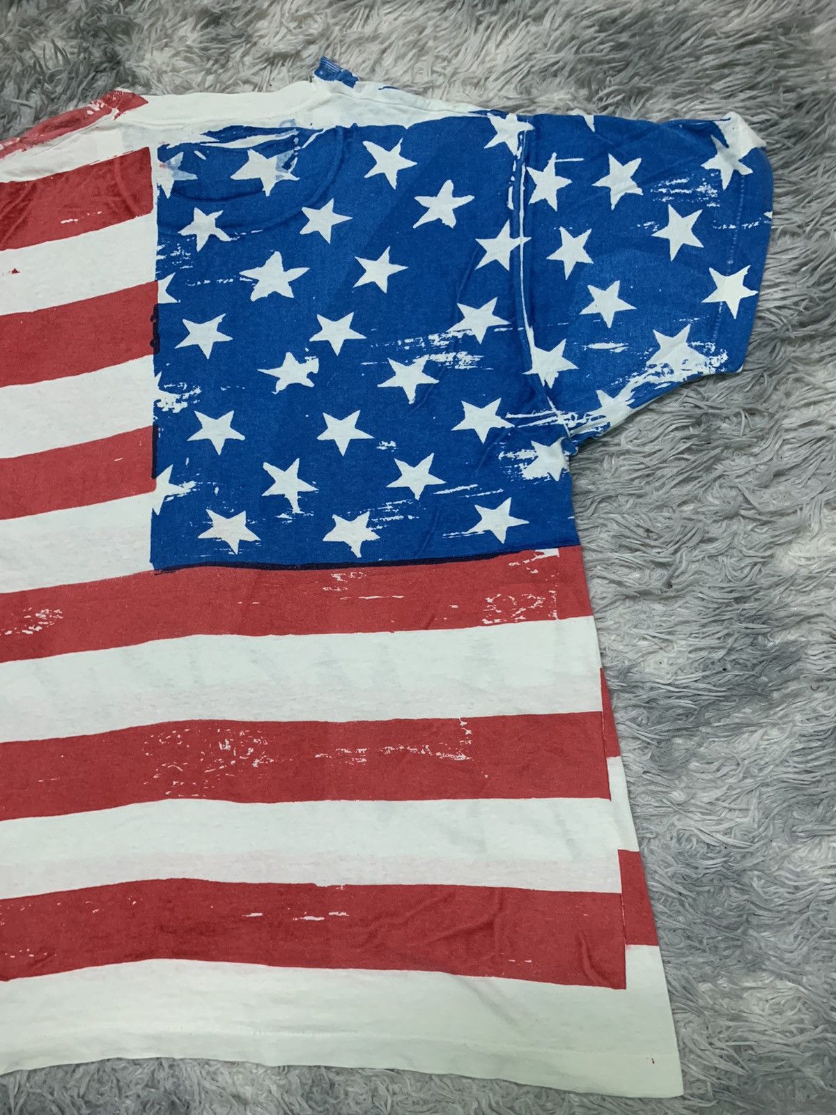 Vintage 80s GOD BLESS AMERICA FULLPRINT T SHIRT Size US L / EU 52-54 / 3 - 9 Thumbnail