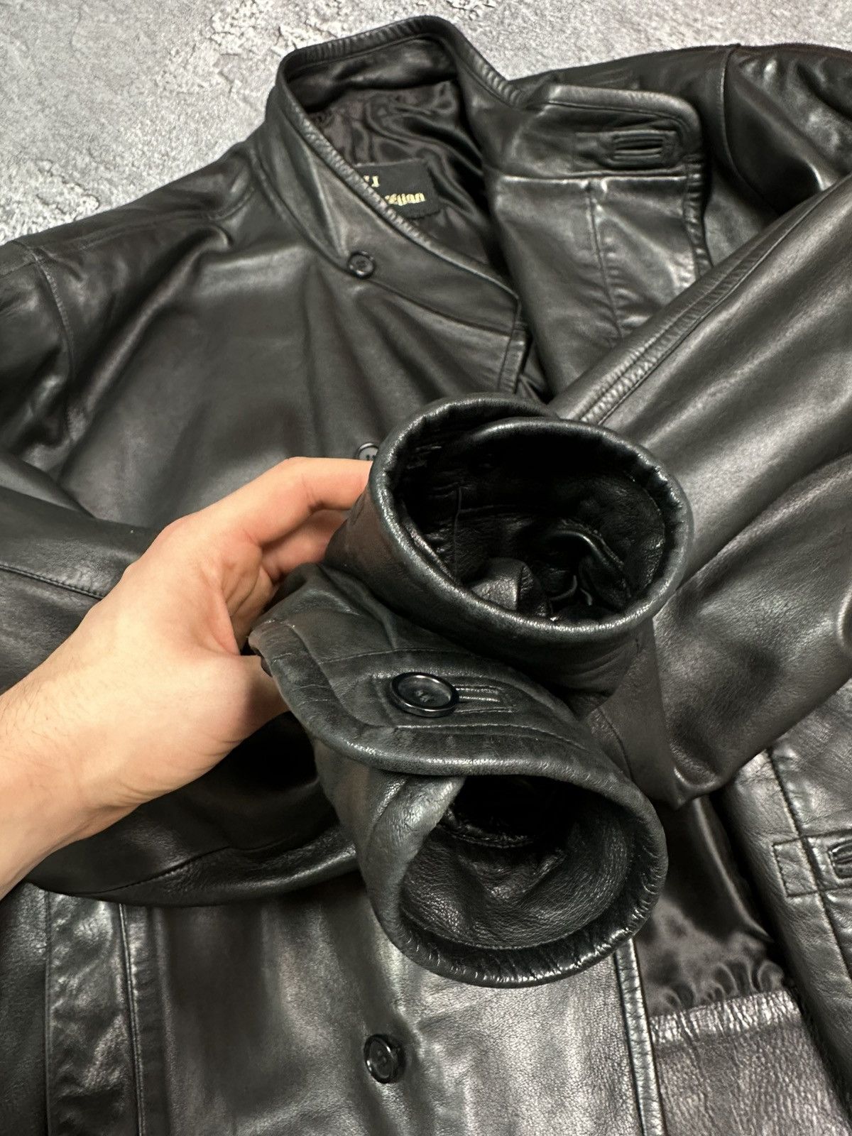 Vintage × Zilli Super RARE Zilli for Stephan Kelian leather oversized jacket Size US M / EU 48-50 / 2 - 9 Thumbnail