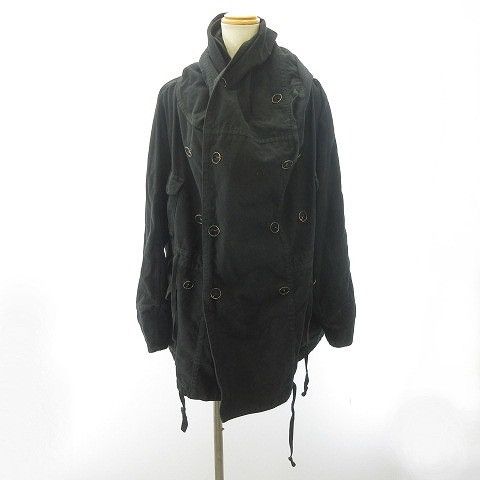 image of Kapital Katsuragi Ring Coat Cotton Black, Men's (Size Small)