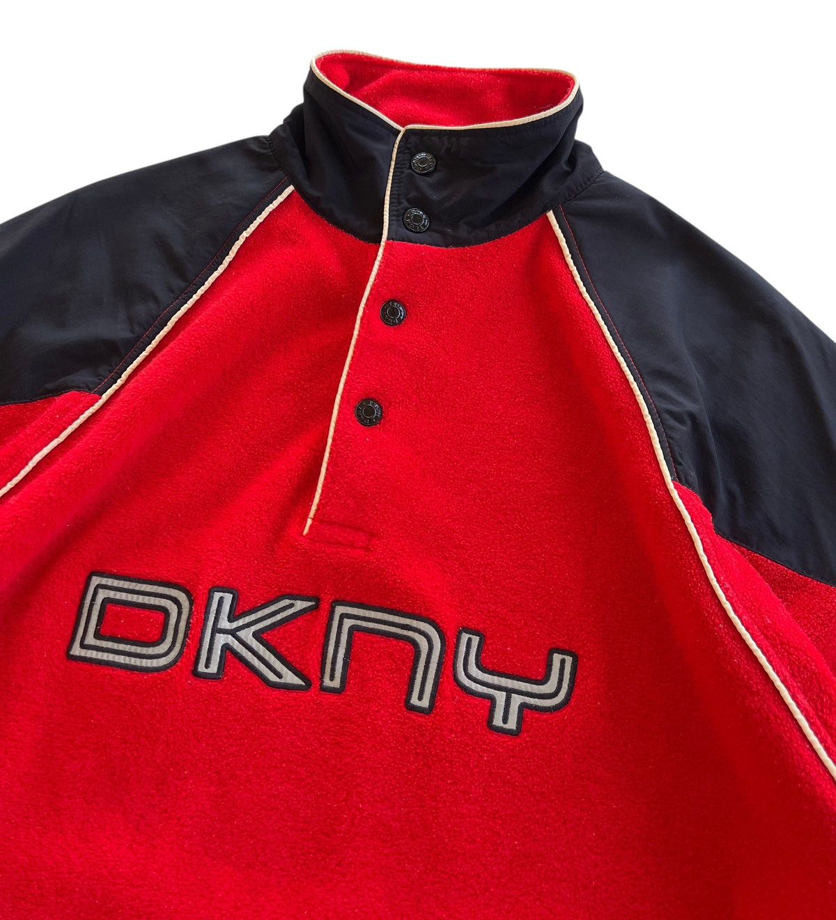 DKNY 90s DKNY Active Pullover Technical Fleece Jacket Oversize Size US S / EU 44-46 / 1 - 5 Thumbnail