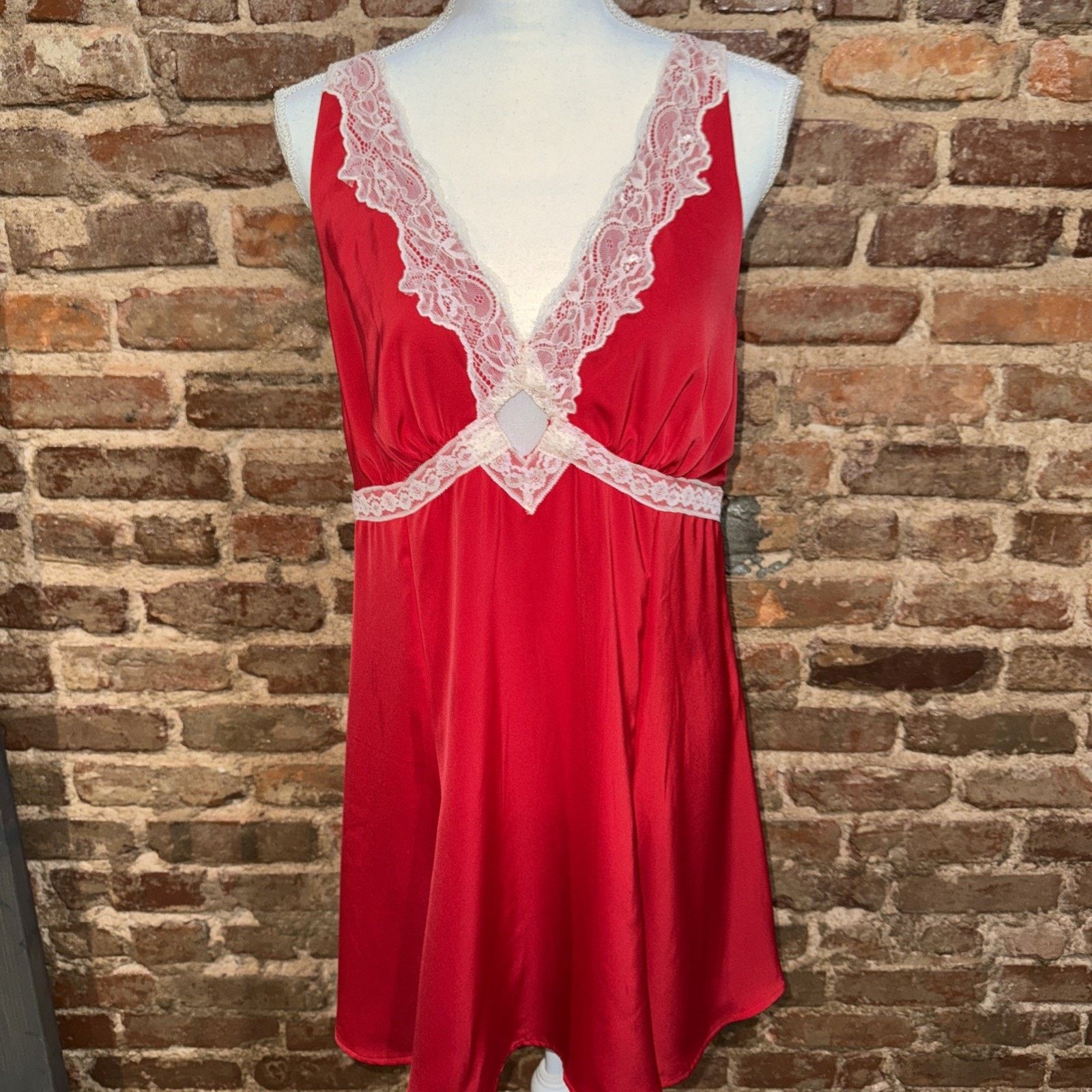 Other Wild Fable NWT Y2K RED Baby Doll LACE Holiday Dress Sz L Size L / US 10 / IT 46 - 2 Thumbnail
