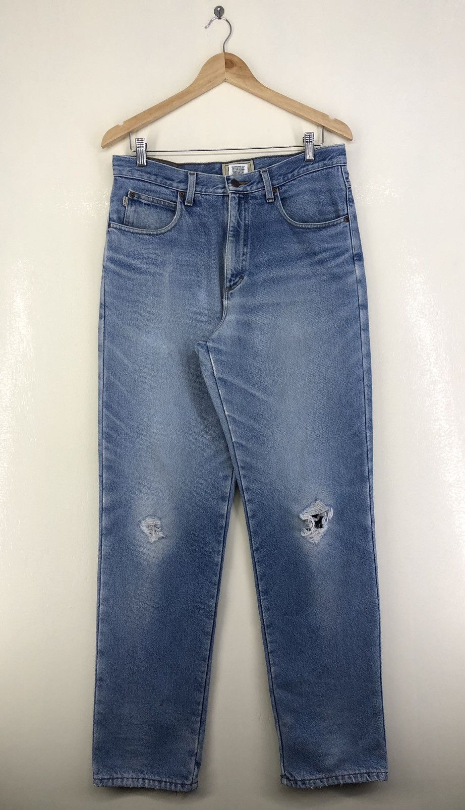 L.L. Bean Vintage L.L. Bean Lined Distressed Faded Blue Jeans Size US 31 - 1 Thumbnail