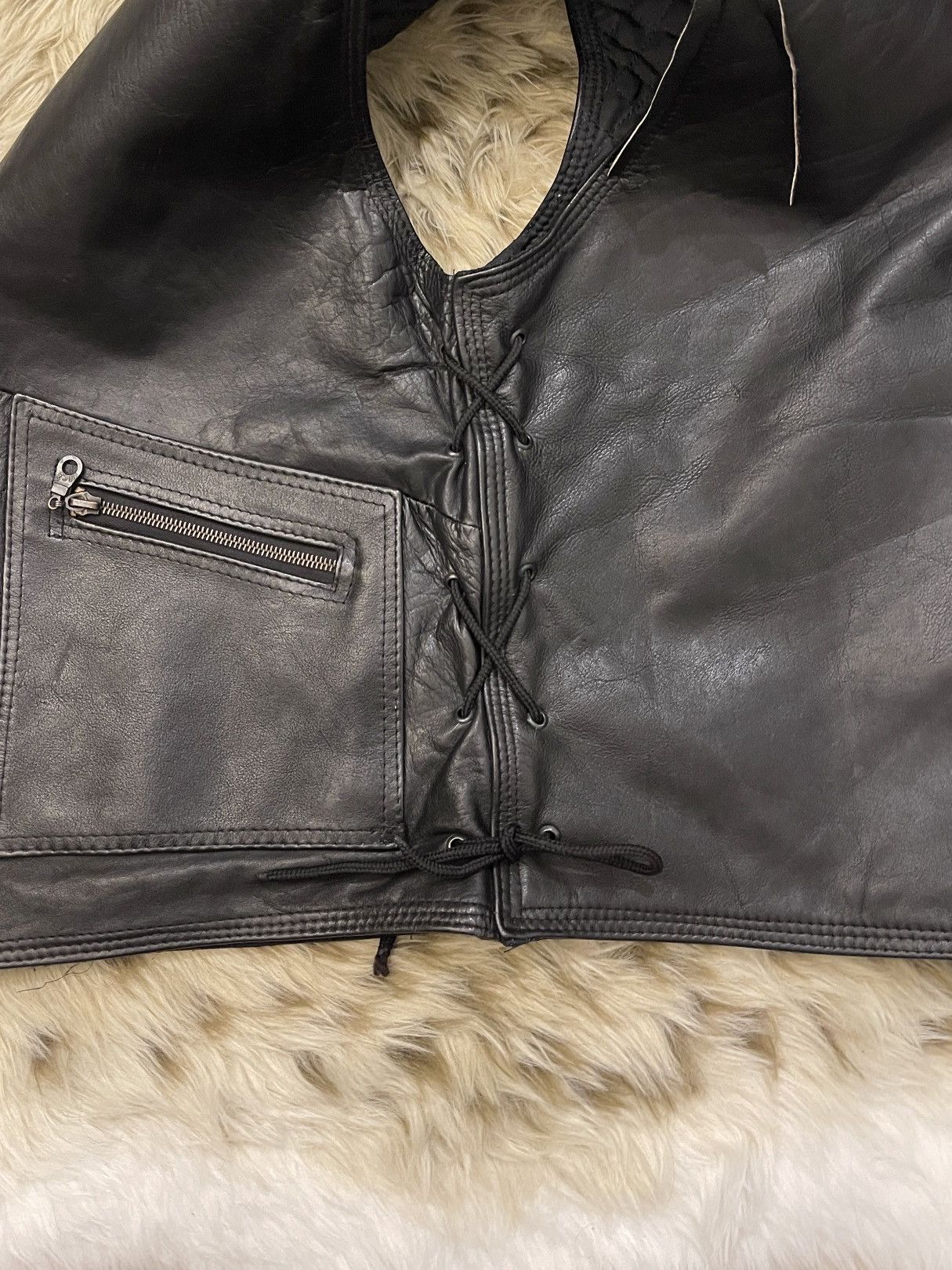 Harley Davidson Harley Davidson real lamb Leather vest Size US S / EU 44-46 / 1 - 4 Thumbnail