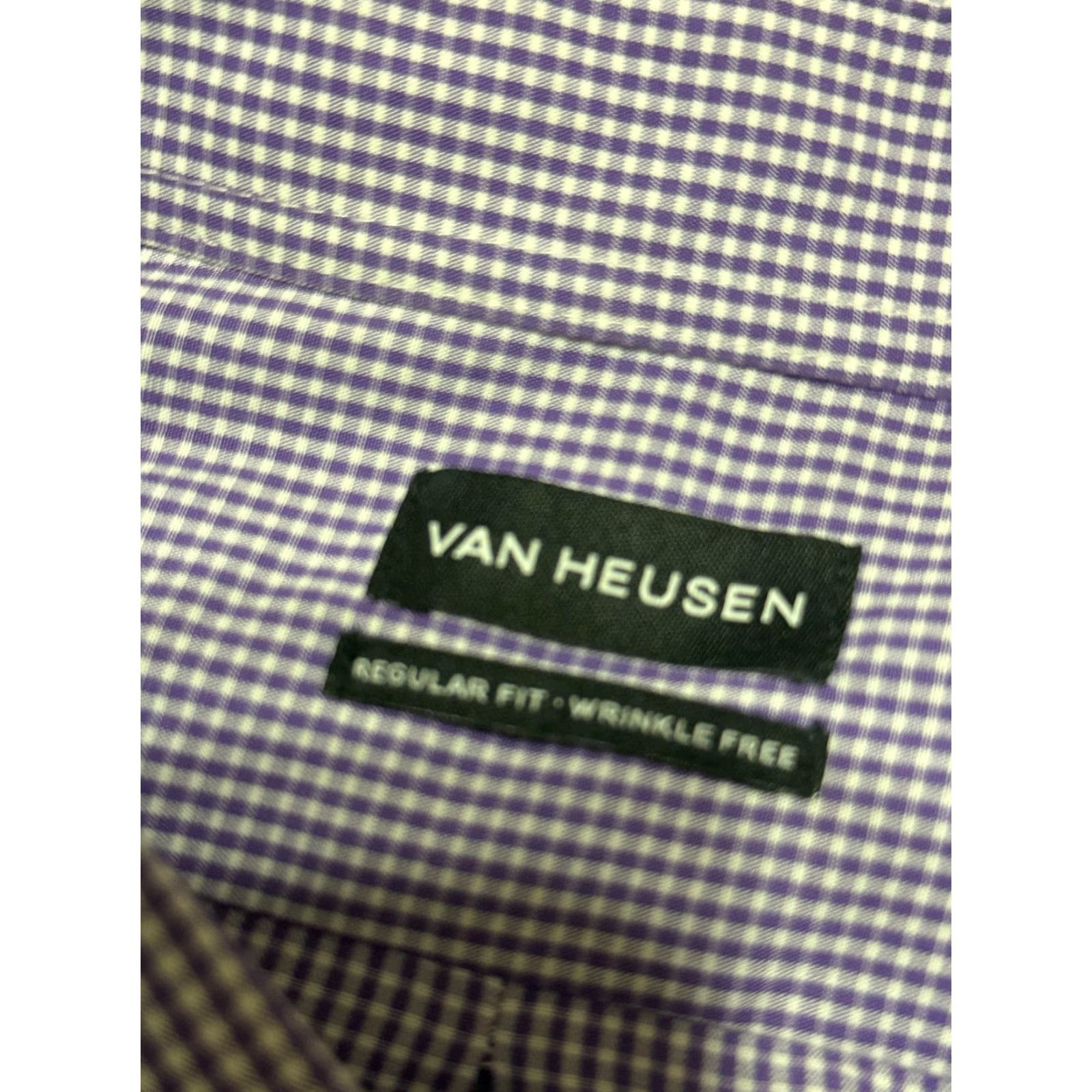 Van Heusen Van Heusen Shirt Mens 19.5-20 36/37 3XL Button Up Purple White Regular Fit Size US XXL / EU 58 / 5 - 5 Thumbnail