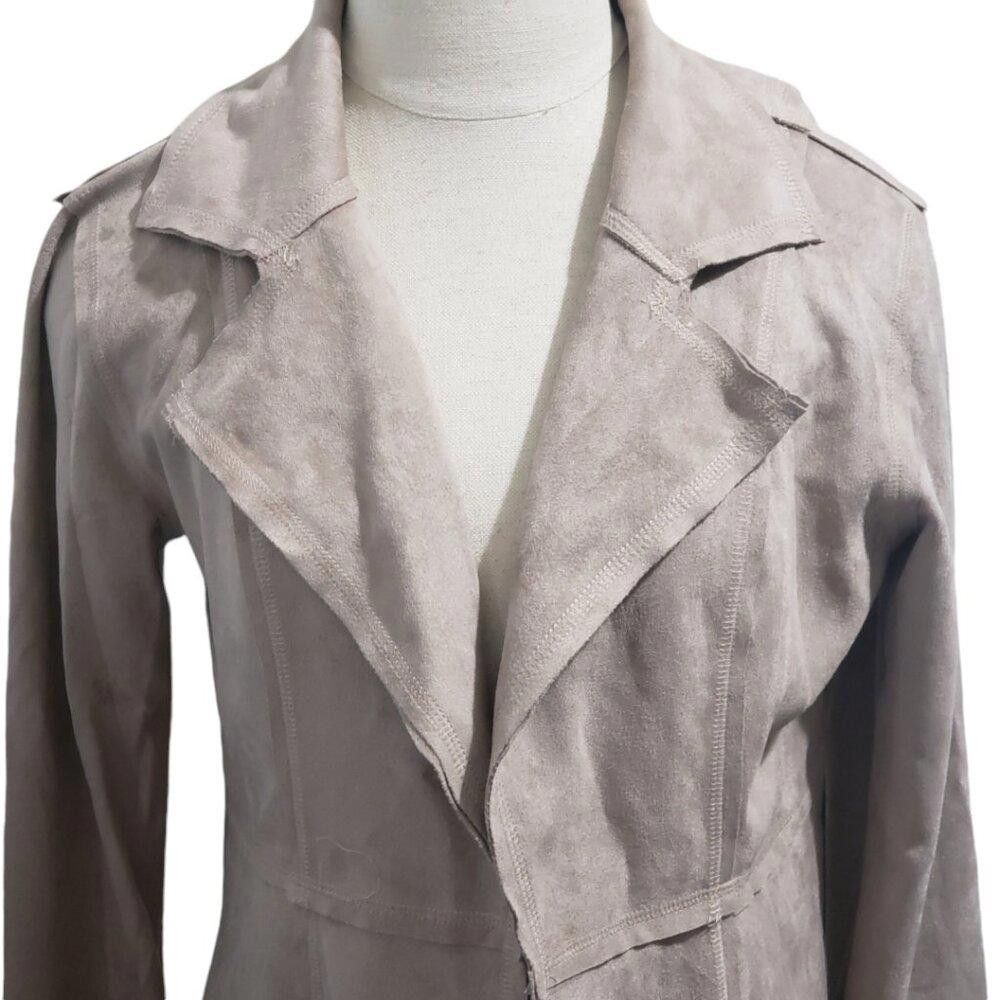 Designer CT1934 Ethyl Tan Faux Suede Jacket S Size S / US 4 / IT 40 - 2 Thumbnail
