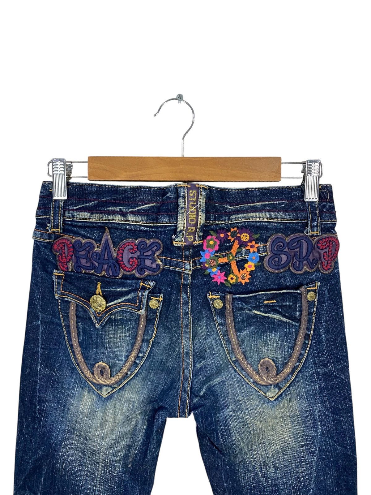 Seditionaries Japanase brand red peppers flared denim very rare Size US 26 / EU 42 - 7 Thumbnail