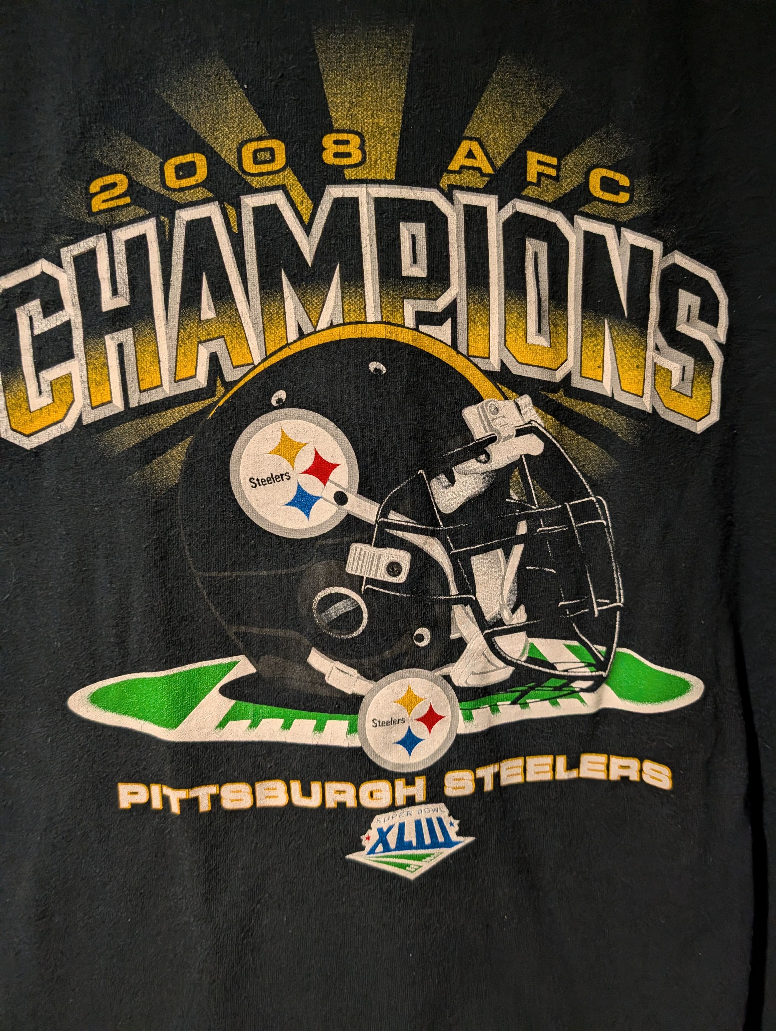 NFL Vintage 2008 Pittsburgh Steelers NFL Football Champ T-Shirt Size US L / EU 52-54 / 3 - 2 Thumbnail