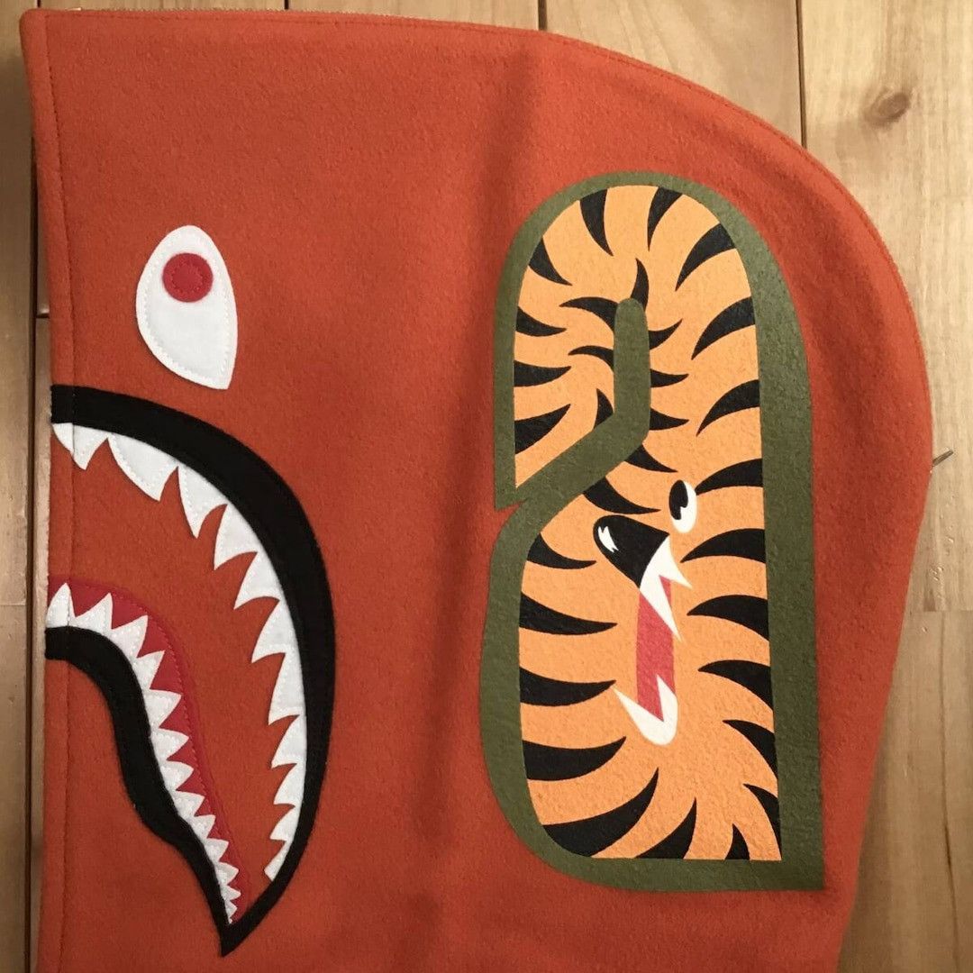Bape × Nigo BAPE sleeve leather shark hoodie varsity jacket APE NIGO Size US M / EU 48-50 / 2 - 5 Thumbnail