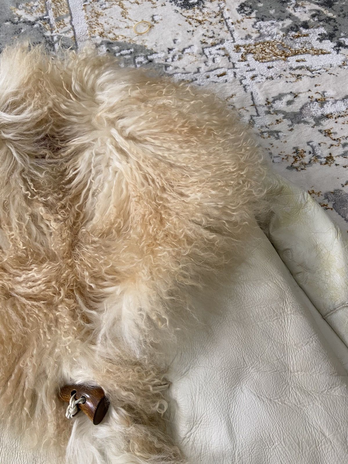 Leather VINTAGE JINES TIBETAN LAMB SHEARLING JACKET Size XS / US 0-2 / IT 36-38 - 8 Thumbnail