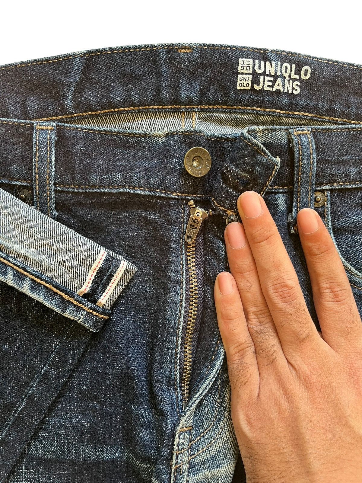 Uniqlo Vintage Japanese Uniqlo Selvedge Faded Indigo Style Jeans Size US 34 / EU 50 - 4 Thumbnail
