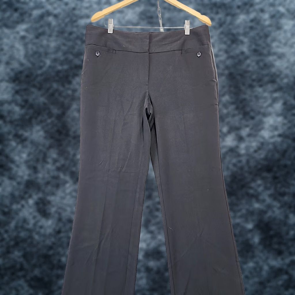 Vintage Maurices Polished Boot Pants Black Flat Front Womens 11/12 Short Bootcut Regular Petite Dress Pants Size 32" / US 10 / IT 46 - 1 Thumbnail