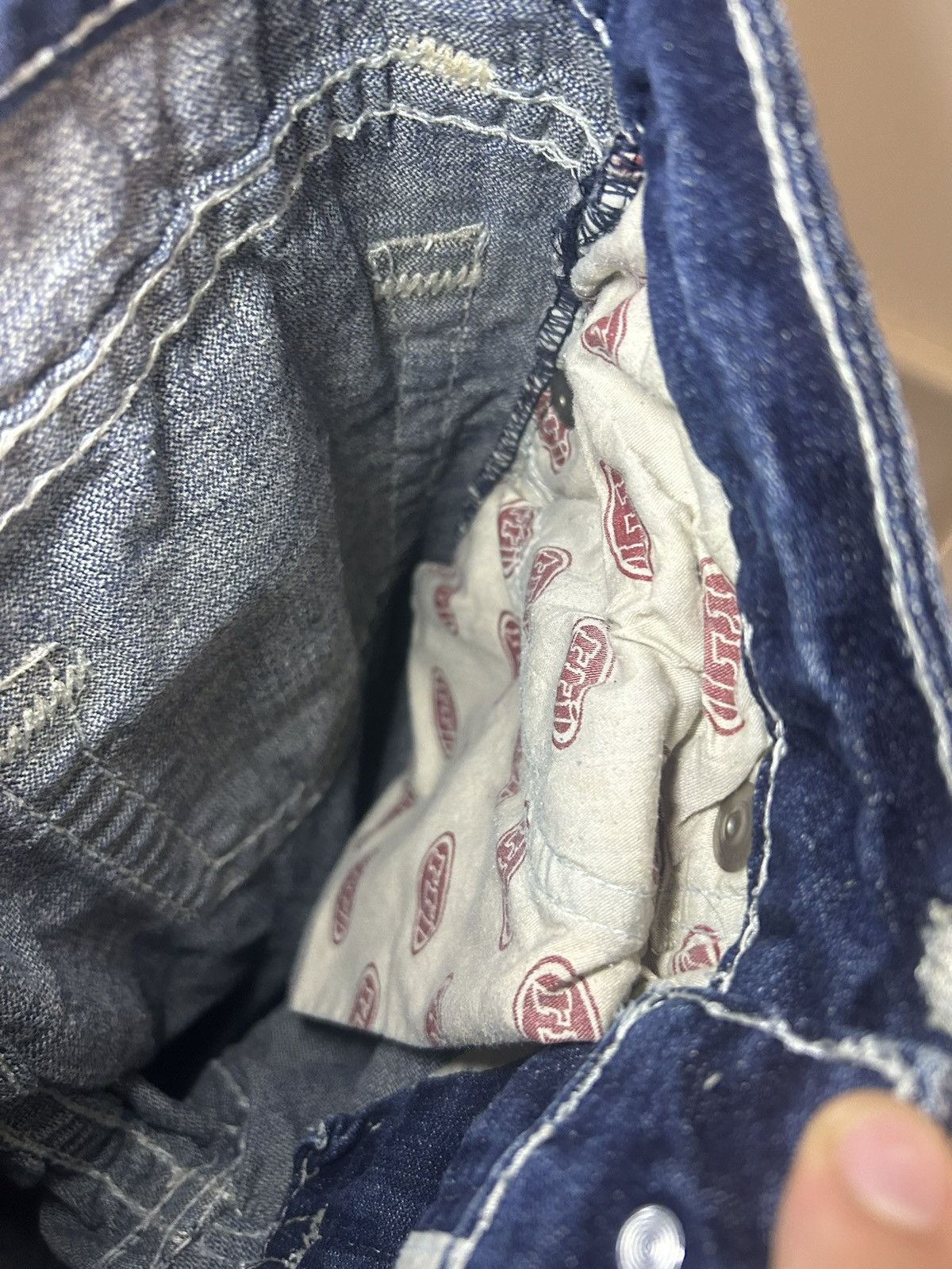 Vintage Vintage Rough Rider Jeans big contrast stitch denim Size US 29 - 10 Thumbnail