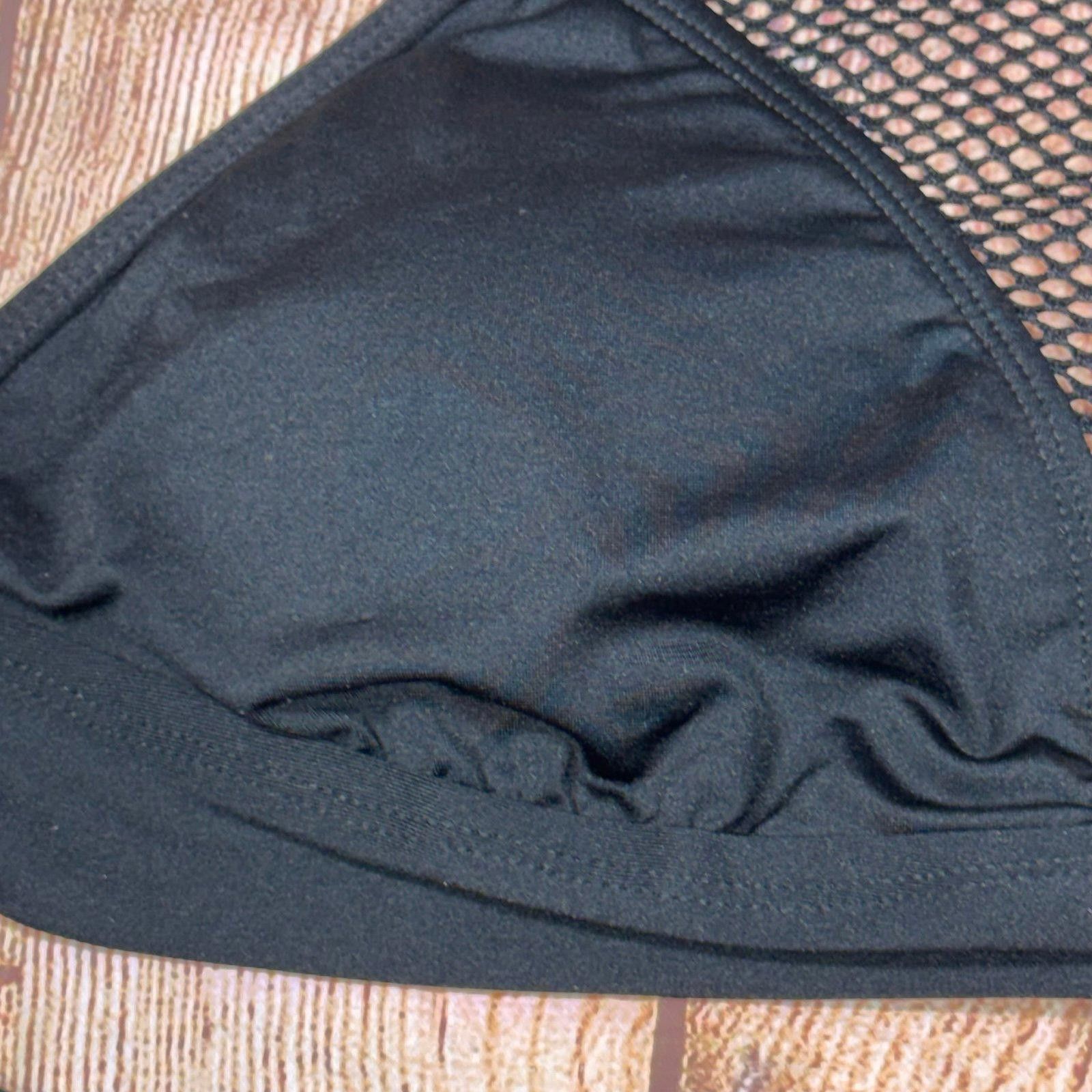 Mossimo Mossimo Black Mesh Halter Bikini Top Large Size ONE SIZE - 3 Thumbnail