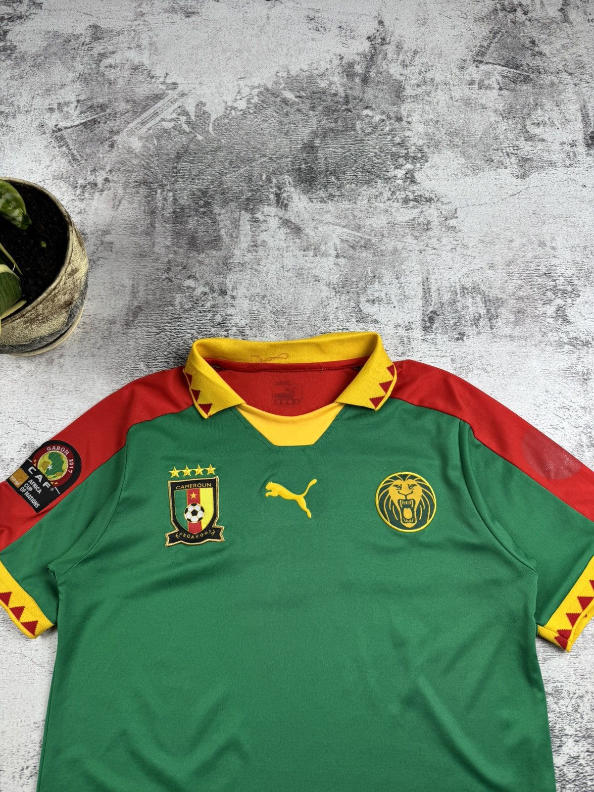 Puma × Vintage Cameroon Africa National Vintage Home Puma Soccer Football T Shirt Jersey Tee Size US S / EU 44-46 / 1 - 5 Thumbnail