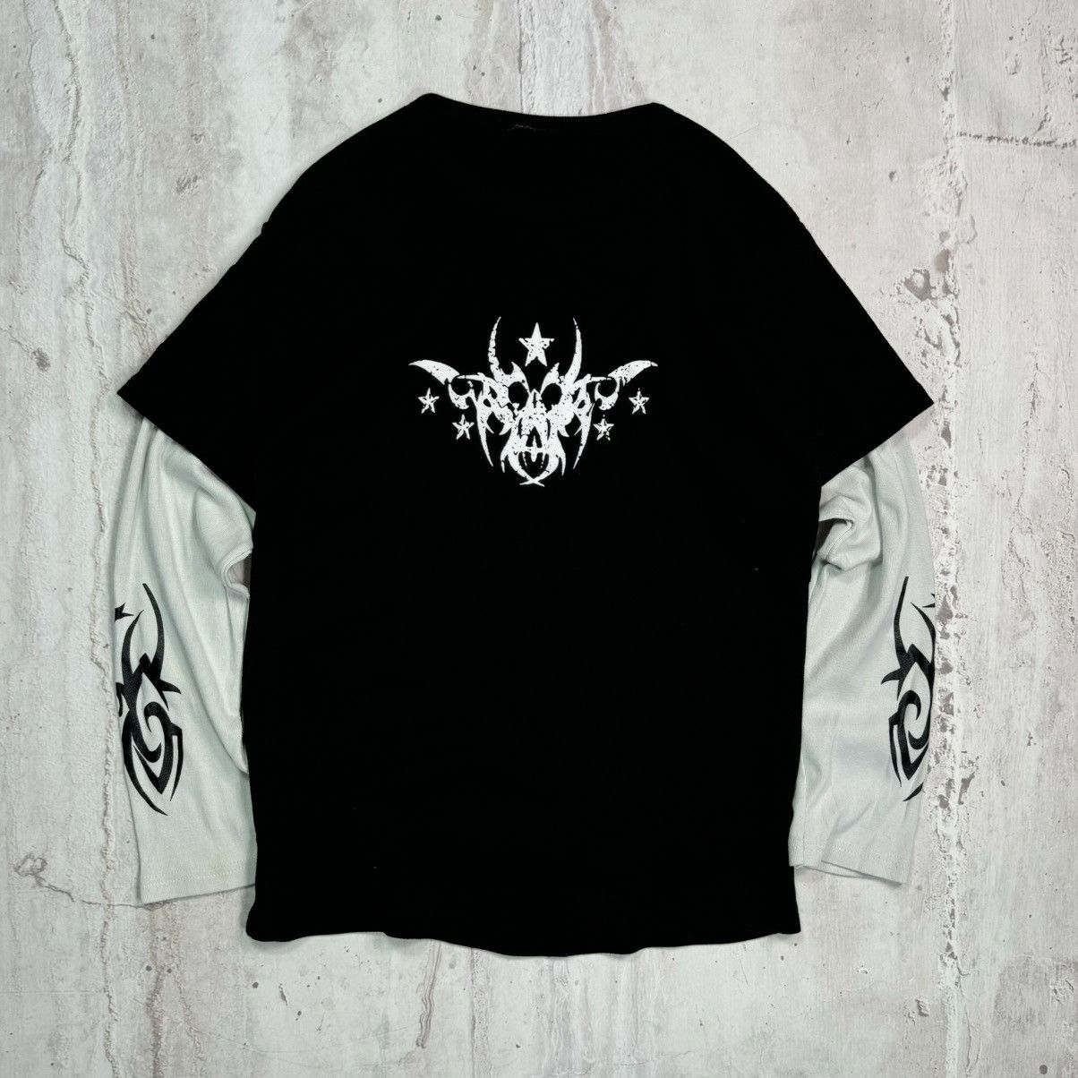 Tribal Streetwear × Vintage Vintage Tribal Longsleeve 90s Rave Metal Drain Satanic Demon Size US L / EU 52-54 / 3 - 1 Thumbnail