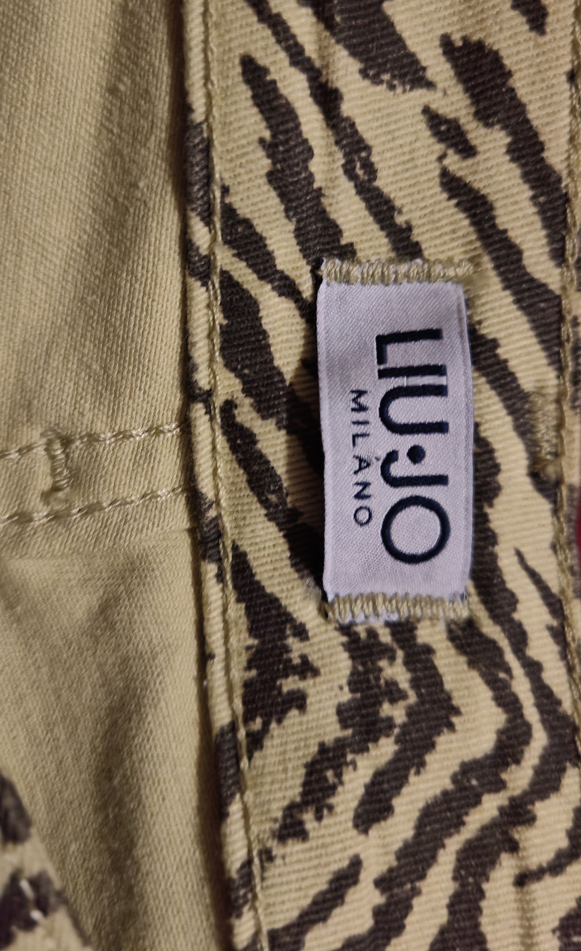 Designer Liu Jo Yelow Zebra Print Jeans Y2K Vintage Streetwear Size 30" / US 8 / IT 44 - 4 Thumbnail